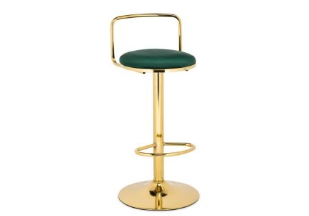 Барный стул Lusia зеленый / золотой