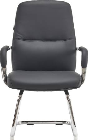 Кресло для посетителей Vesta CF экокожа черный