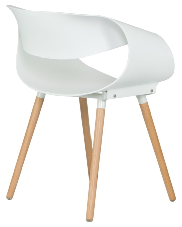 Набор 4 шт Стул обеденный ALIEN, ножки светлый бук белый (W-02)