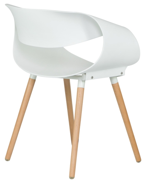 Набор 4 шт Стул обеденный ALIEN, ножки светлый бук белый (W-02)