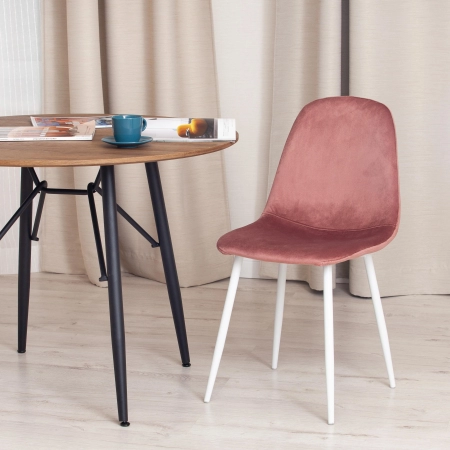 Стул BREEZE красный, ткань и металл, твердое сиденье, без подлокотников