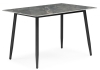 Керамический стол Rion 120 серый мрамор, черный