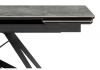 Керамический стол Блэкберн 160(220)х89 серый мрамор baolai, черный