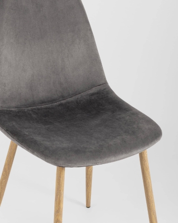 Стул Валенсия велюр серый