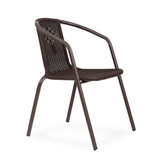 Стул N-35 пластик темно-коричневый, стопируемый Стул N-35 пластик темно-коричневый, стопируемый