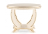 Журнальный стол Луис круглый слоновая кость, золото