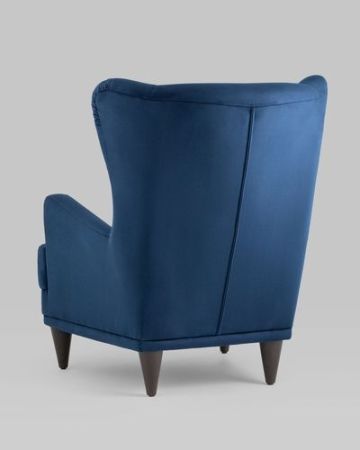 Кресло Скотт велюр темно-синий