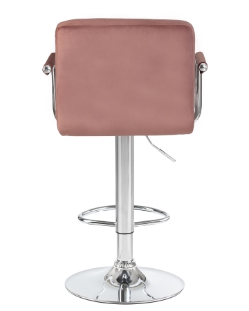 Стул барный KRUGER ARM пудрово-розовый велюр MJ9-32