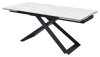 Стол LIVORNO 180 MATT WHITE MARBLE SINTERED STONE, BLACK