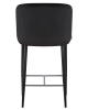 Стул полубарный CHRISTIAN'65 черные ножки, черный велюр V108-77