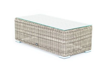 Журнальный столик "Фабриция" из искусственного ротанга, цвет серый