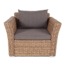 Кресло "Капучино" из искусственного ротанга (гиацинт), цвет соломенный