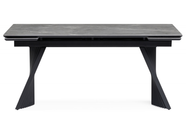 Керамический стол Вейв 160(220)х89 larka grey, черный