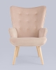 Кресло Хью велюр бежевый