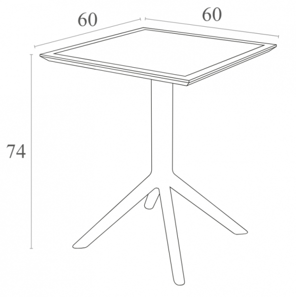 Стол пластиковый складной Siesta Contract Sky Folding Table 60 Стол пластиковый складной Siesta Contract Sky Folding Table 60