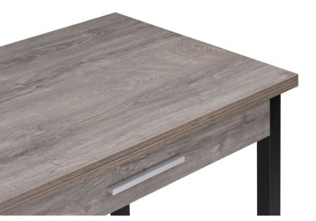 Стол деревянный Ибби 90(128)х64х77 рошелье, черный матовый