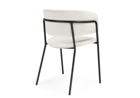 Стул на металлокаркасе Осло белый (milk), черный