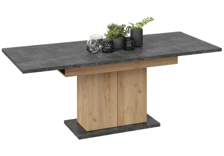 Стол деревянный Детройт Тип 1 дуб крафт золотой, ателье темное