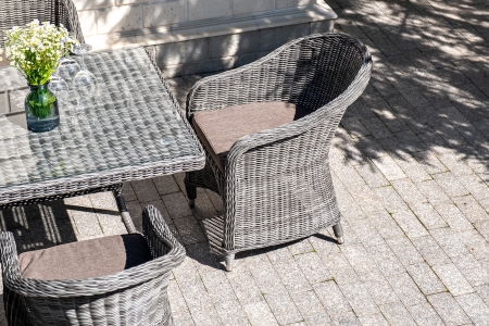 "Равенна" плетеное кресло из искусственного ротанга, графит