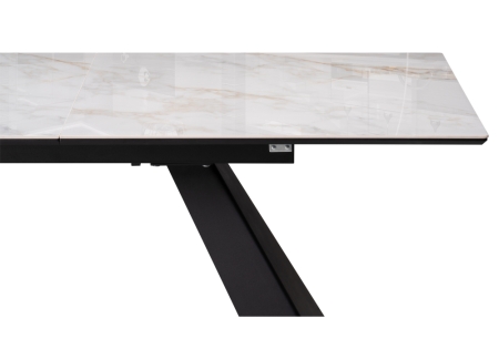 Керамический стол Стиг 180(230)х90х77 серый, черный