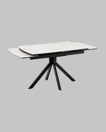 Стол Галац 120*80 см столешница стекло белое