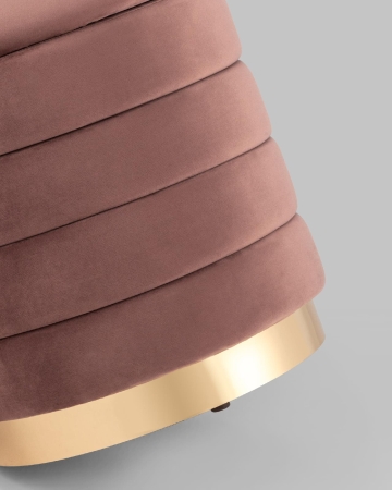 Пуф Франсис с ящиком велюр пыльно-розовый