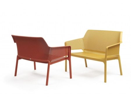 Диван пластиковый Net Bench красный