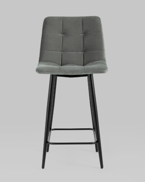 Стул полубарный Джанго велюр серый 2 шт.