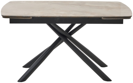 Стол RIVOLI 140 GLOSS AMBER JADE SOLID CERAMIC, BLACK