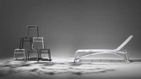 Столик пластиковый для лежака Pop коричневый