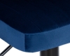 Стул барный CHARLY черный, синий велюр MJ9-117