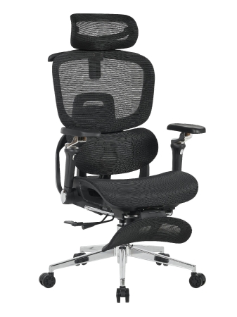 Кресло офисное TopChairs Prodigy с оттоманкой черный Кресло офисное TopChairs Prodigy с оттоманкой черный