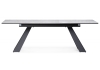 Керамический стол Стиг 180(230)х90х77 серый, черный