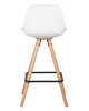 Набор 2 шт Стул полубарный RONNI, ножки светлый бук, белый (ZL-W-02)