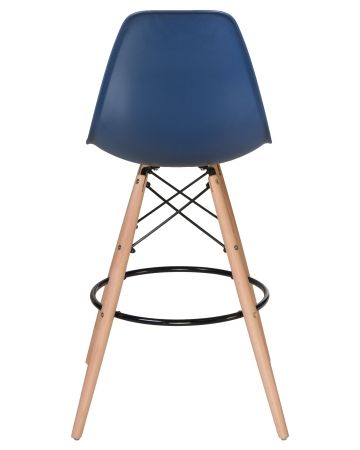 Стул барный DSW BAR ножки светлый бук темно-синий BE-12