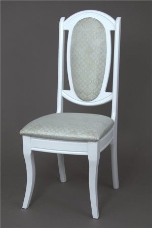 Стул "Королевский" белый, ткань Пассаж
