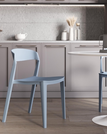 Стул Moris пластик голубой