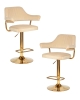 Набор 2 шт Стул барный CHARLY GOLD, бежевый велюр (MJ9-10)