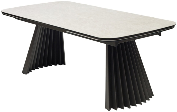 Стол ASTRID 200 TL-102 бежевый мрамор, испанская керамика, темно-серый