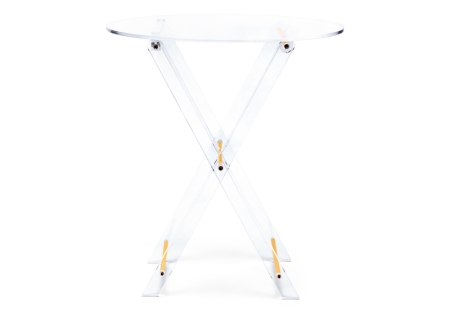 Журнальный стол складной Spirit 40x45 прозрачный, золотой