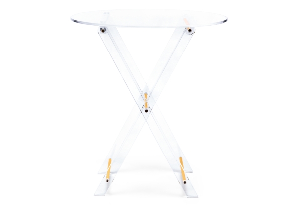 Журнальный стол складной Spirit 40x45 прозрачный, золотой