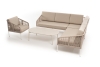 "Канны" модульная угловая лаунж-зона из роупа (веревки) со столом "Диего" (молочный), цвет бежевый "Канны" модульная угловая лаунж-зона из роупа (веревки) со столом "Диего" (молочный), цвет бежевый
