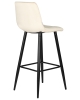 Стул барный NICOLE черные матовые ножки, кремовый велюр 108-113