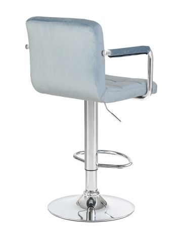 Стул барный KRUGER ARM пудрово-голубой велюр MJ9-74