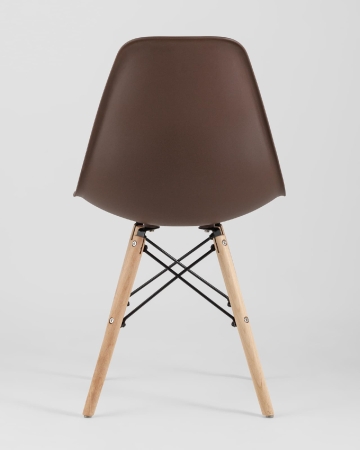 Стул Eames Style DSW коричневый (разборный каркас)