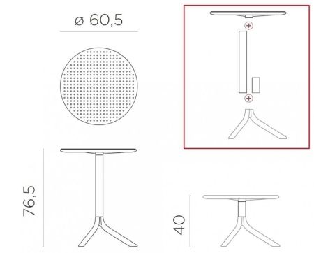 Стол пластиковый обеденный Step + Step Mini коричневый Стол пластиковый обеденный Step + Step Mini коричневый