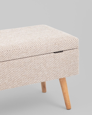 Банкетка Сторми с ящиком бежевый