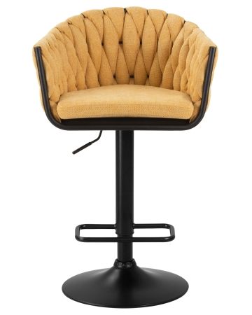 Стул барный LEON желтая ткань LAR 275-8