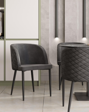 Стул Оскар велюр серый