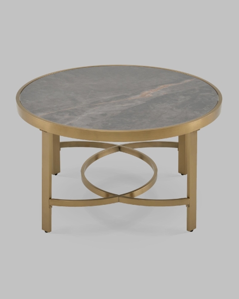 Журнальный столик Адриана 80*80 см серая керамика